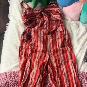 Arizona Jean Company Striped Set with Tie-Front detail